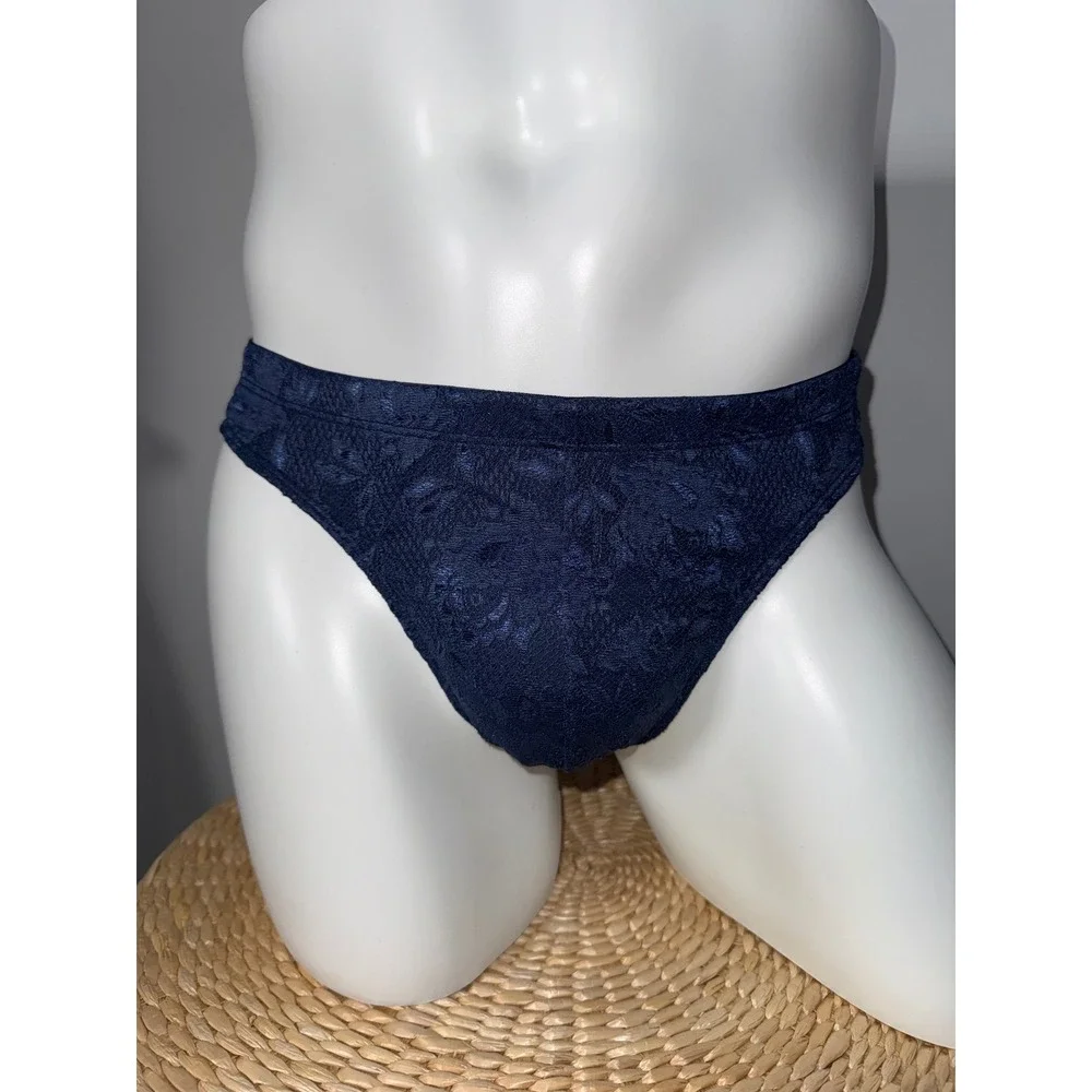 Cosabella Navy Blue Never Say Never Lace G-String Thong‎ Luxury Italian Lingerie